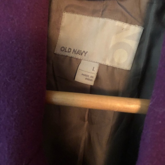 Old Navy Purple Pea Coat - Picture 2 of 3